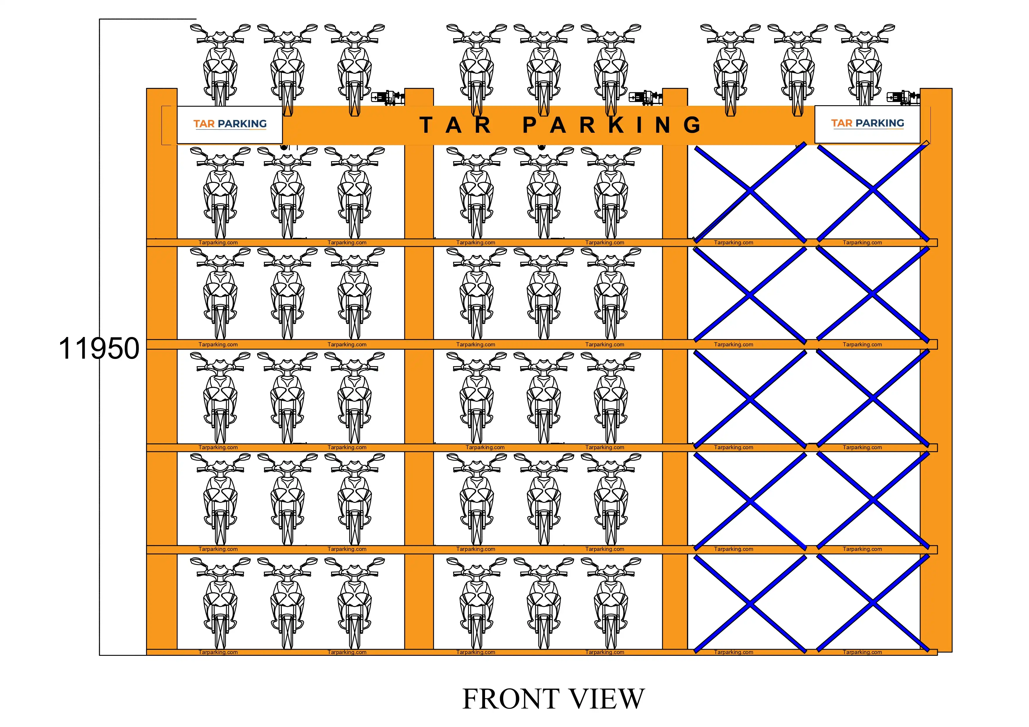 Vertical bike parking discount system